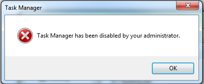 Sửa lỗi task manager has been disabled by your administrator